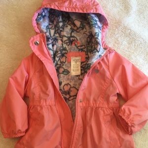 Coral pink water and wind resistant jacket
